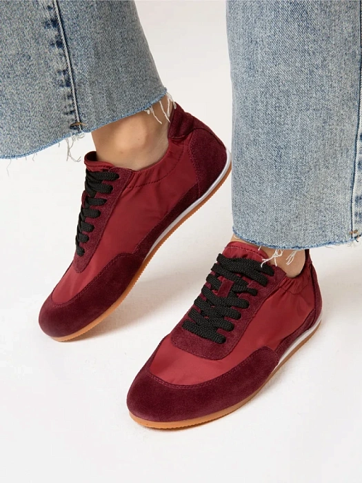 Женские кроссовки SOFIA-ALEXANDRA бордовые, артикул LT191-2-V