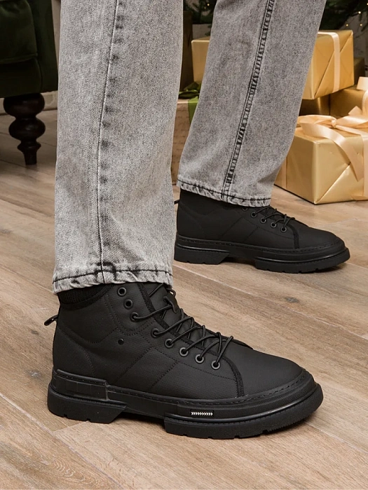 Мужские ботинки basic BRUNO RENZONI  черные, артикул BR11225-MN/10