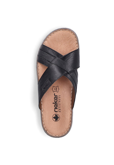 Мужские слайдеры RIEKER черные, артикул 21082-00