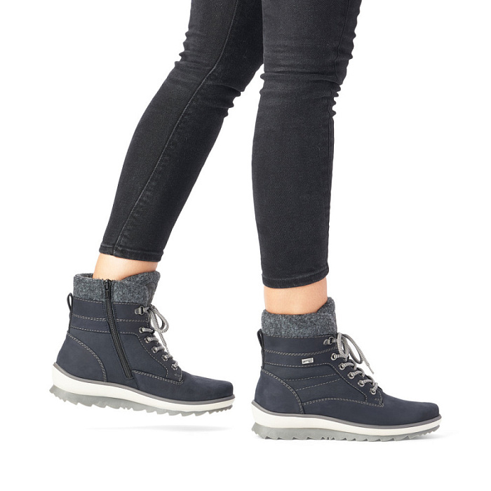 Женские ботинки basic REMONTE синие, артикул R8477-14