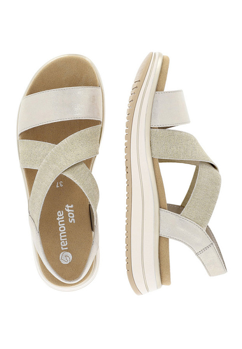 Женские сандалии REMONTE золотые, артикул D1J50-90