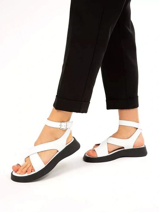 Женские босоножки  eObuv белые, артикул EO-G-120-24-2