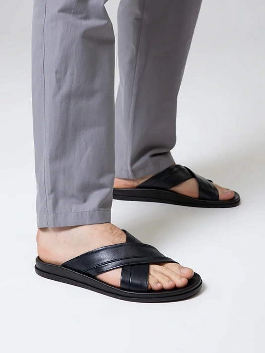 Мужские шлепанцы BRUNO RENZONI  синие, артикул TK910-14-H8