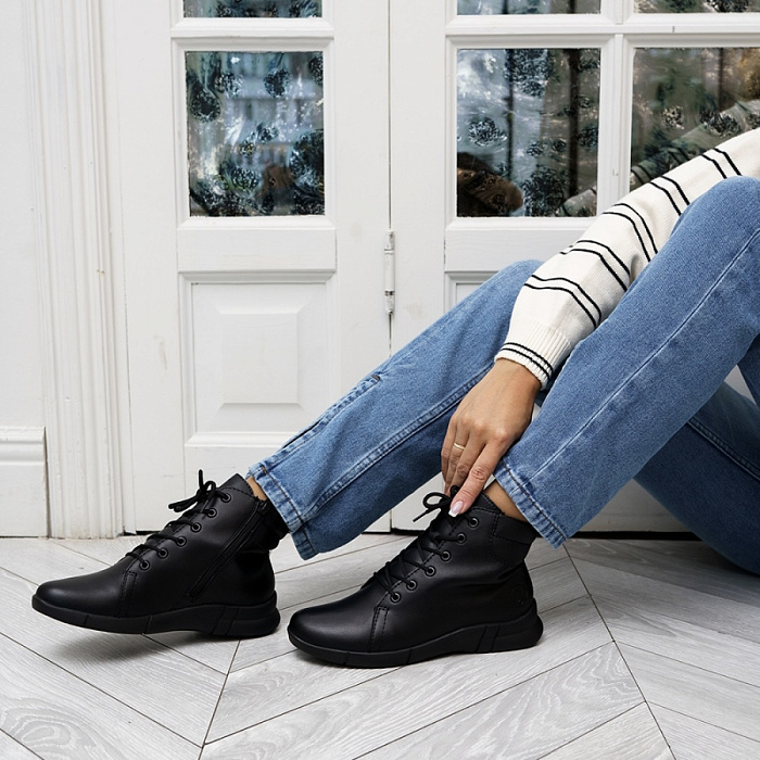 Женские ботинки basic RIEKER черные, артикул N2104-00