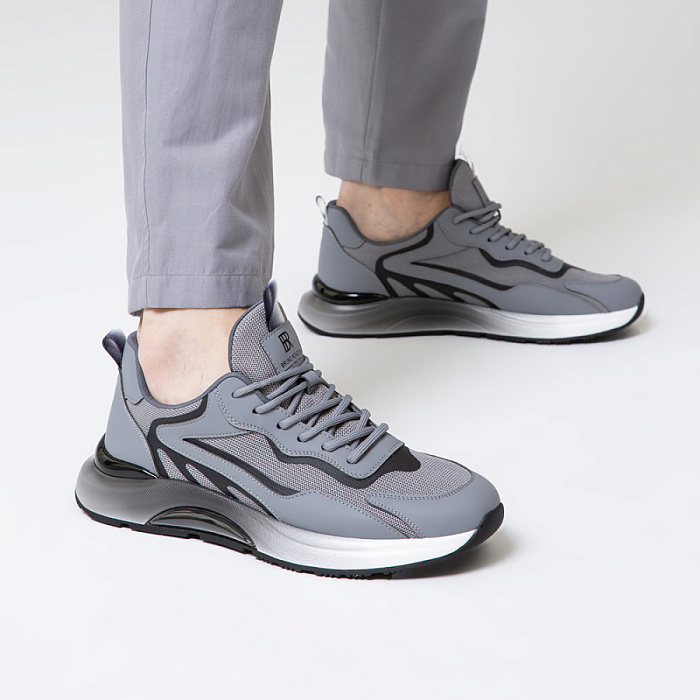 Мужские кроссовки BRUNO RENZONI  серые, артикул HG22013-17
