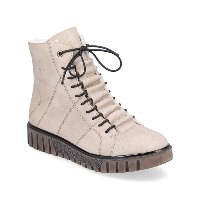 Женские ботинки basic RIEKER бежевые, артикул Y3420-60
