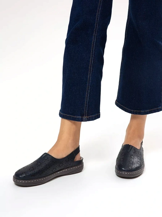 Женские слингбэки eObuv синие, артикул 52E-LQFR026-2