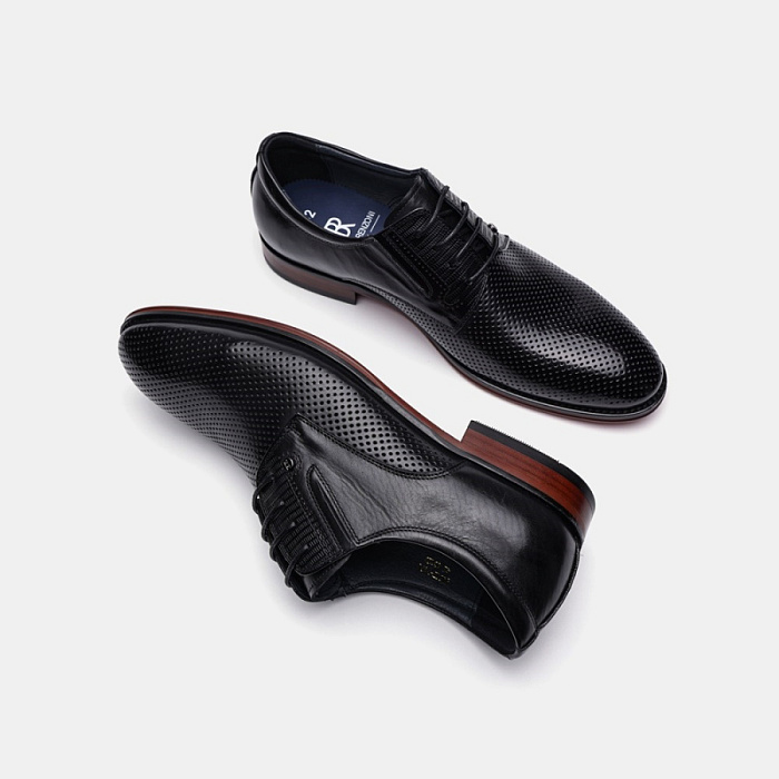 Мужские туфли basic BRUNO RENZONI  черные, артикул 5491B-710A