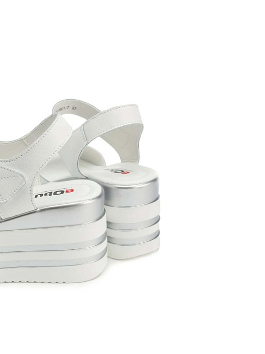 Женские босоножки  eObuv белые, артикул 507801-7