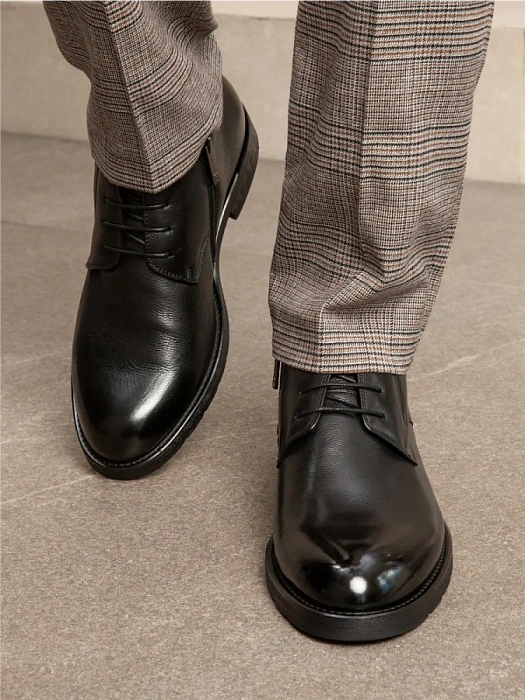 Мужские ботинки BRUNO RENZONI  черные, артикул H011-1