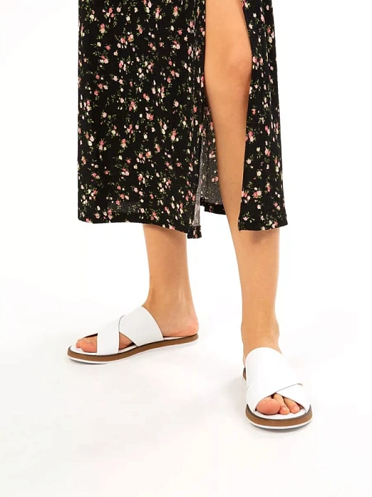 Женские сабо eObuv белые, артикул G-90-23-2