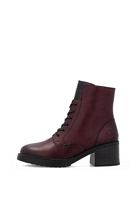 Женские ботинки RIEKER бордовые, артикул Y5200-35