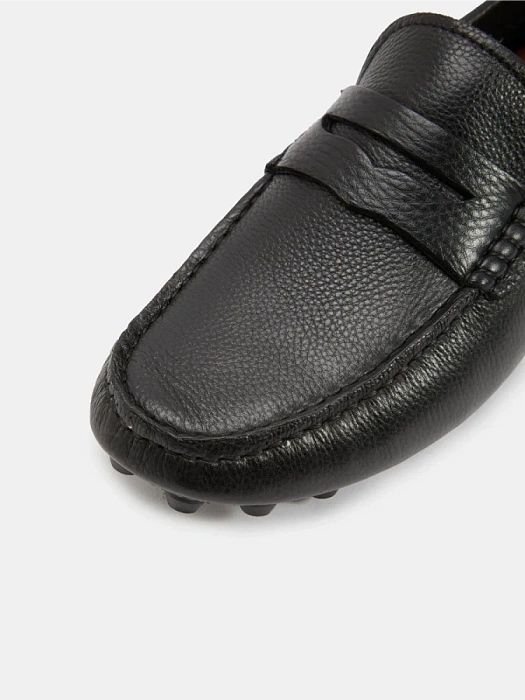 Мужские мокасины BRUNO RENZONI  черные, артикул 3543F-1-N516P