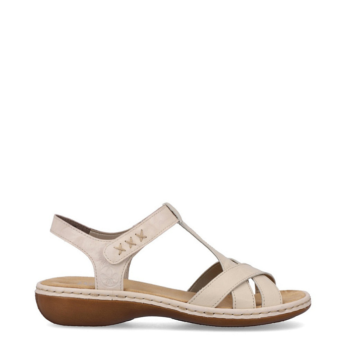 Женские сандалии RIEKER бежевые, артикул 65919-60