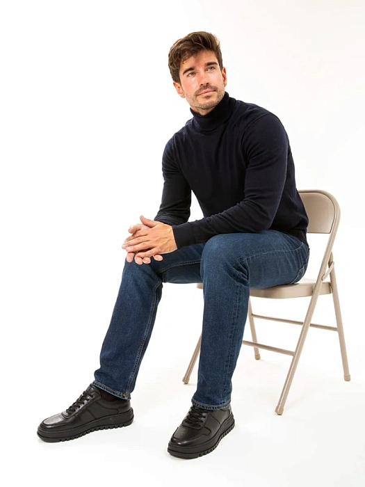 Мужские кеды BRUNO RENZONI  черные, артикул HS10003T-2