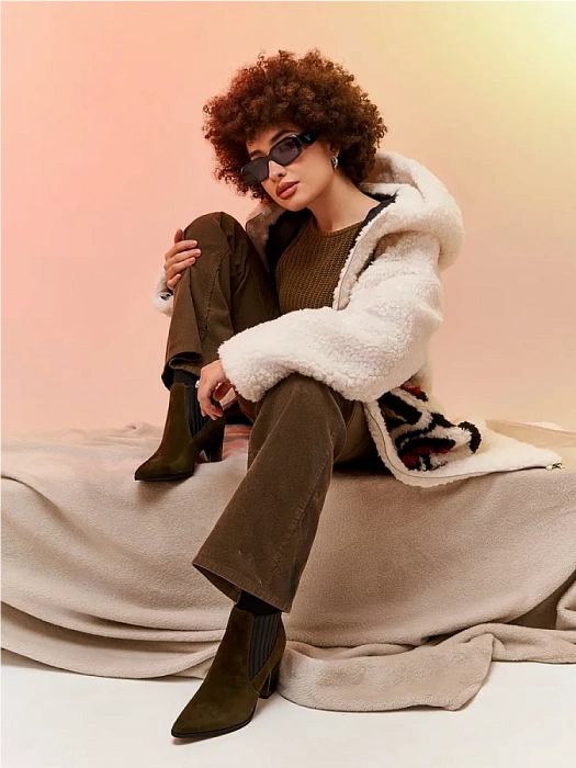 Женские ботильоны FEDERICA RODARI хаки, артикул 7E-3C509-60