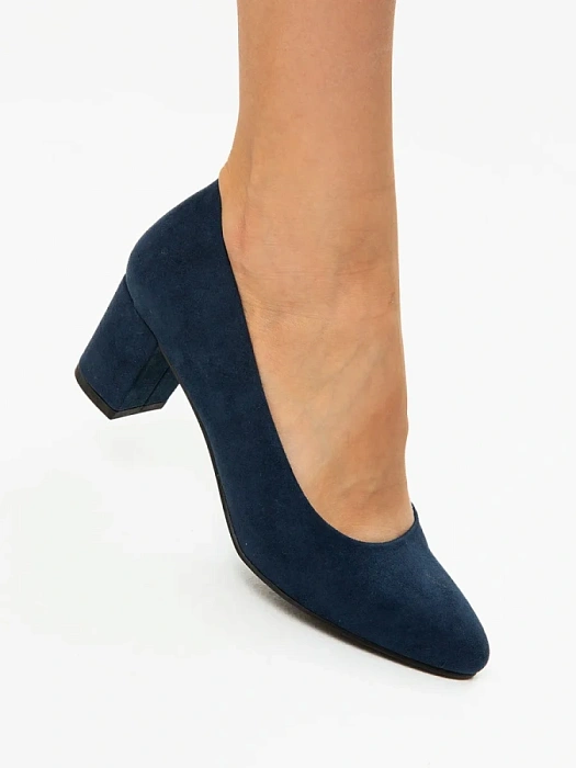 Женские туфли лодочки basic MARCO TOZZI синие, артикул 2-22437-43-805