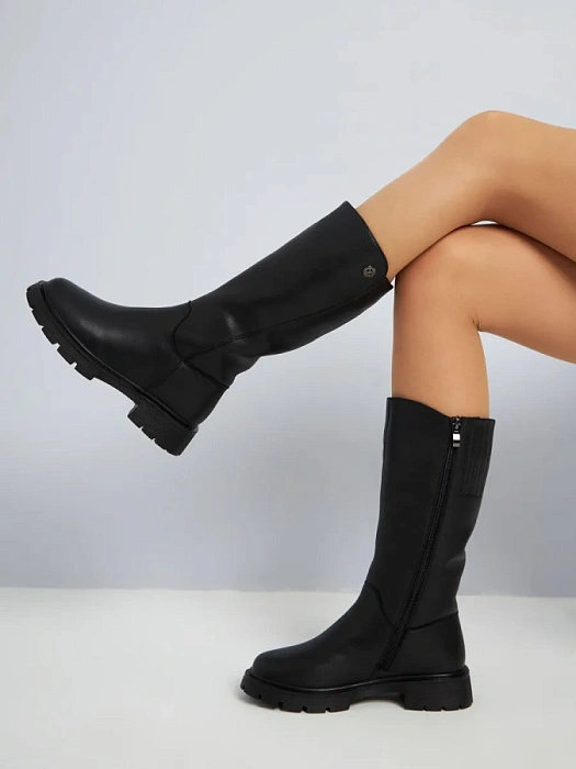 Женские сапоги eObuv черные, артикул LCW23-BWLM3-072A(L)