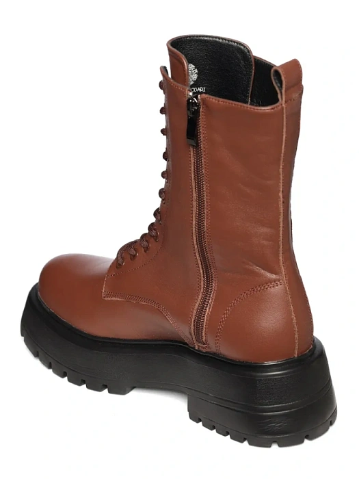 Женские берцы FEDERICA RODARI коричневые, артикул FD12200-WT/8