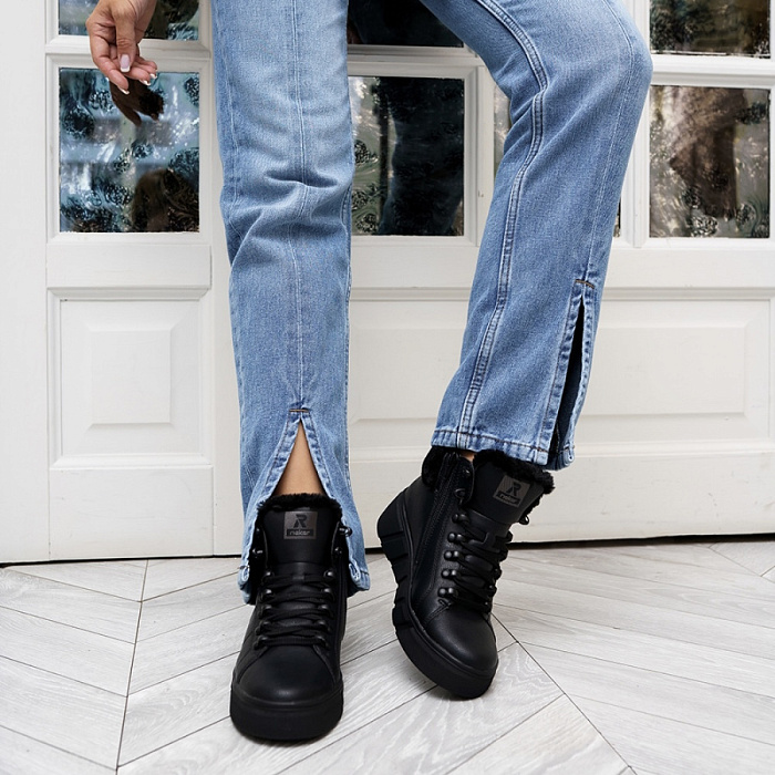 Женские ботинки basic RIEKER черные, артикул W0560-00