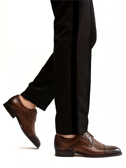 Мужские дерби BRUNO RENZONI  коричневые, артикул 5479A-707C