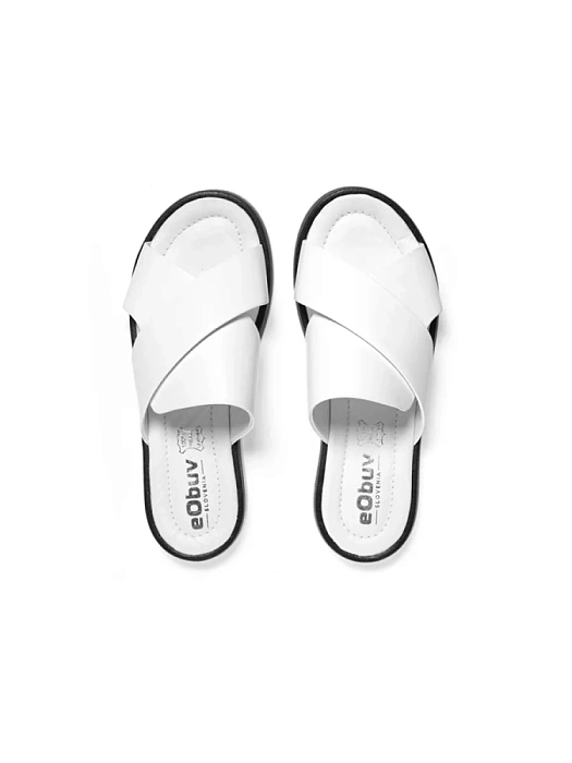 Женские сабо eObuv белые, артикул G-90-23-2