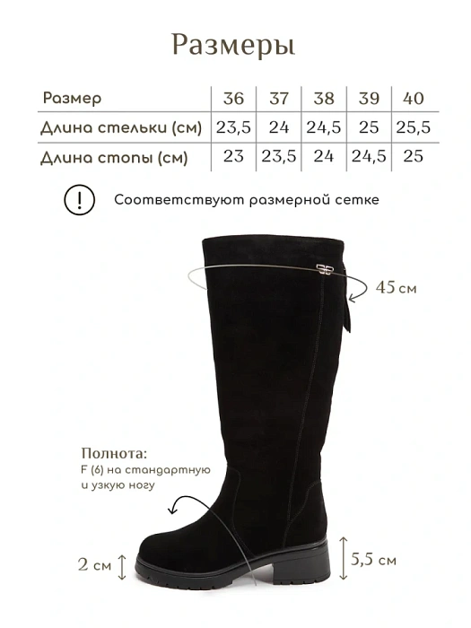 Женские сапоги eObuv черные, артикул LCW24-BWLM3-010B(L)