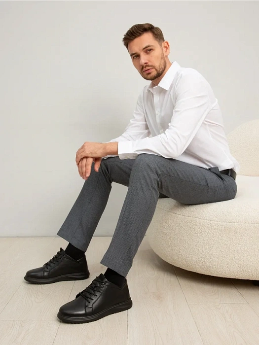 Мужские кеды BRUNO RENZONI  черные, артикул DSHD-DM005