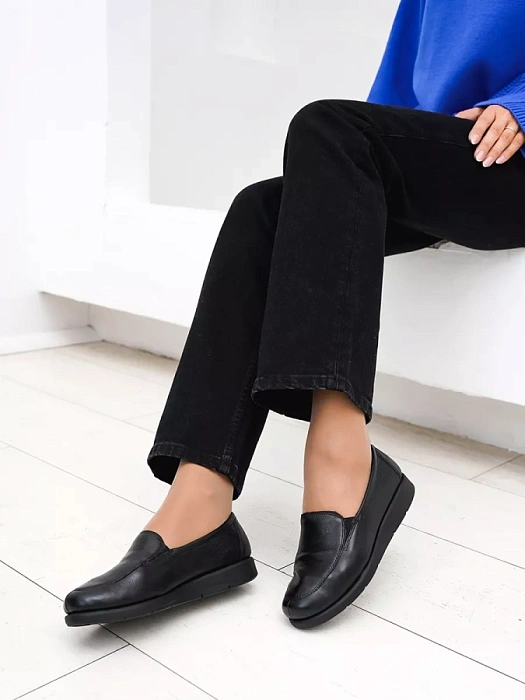 Женские слипоны eObuv черные, артикул 9-74750-41-022