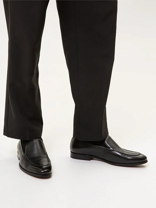 Мужские лоферы BRUNO RENZONI  черные, артикул F628A-90A