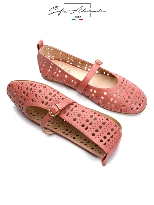 Женские балетки SOFIA-ALEXANDRA розовые, артикул 4E-3907-902-A862