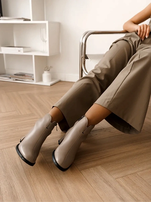 Женские ботильоны FEDERICA RODARI перламутровые, артикул 15EOB-K959D-1-1