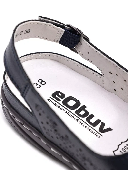 Женские слингбэки eObuv синие, артикул 52E-LQFR026-2