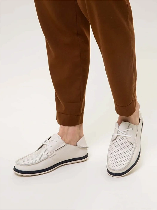 Мужские туфли BRUNO RENZONI  белые, артикул MC1204BB-9G