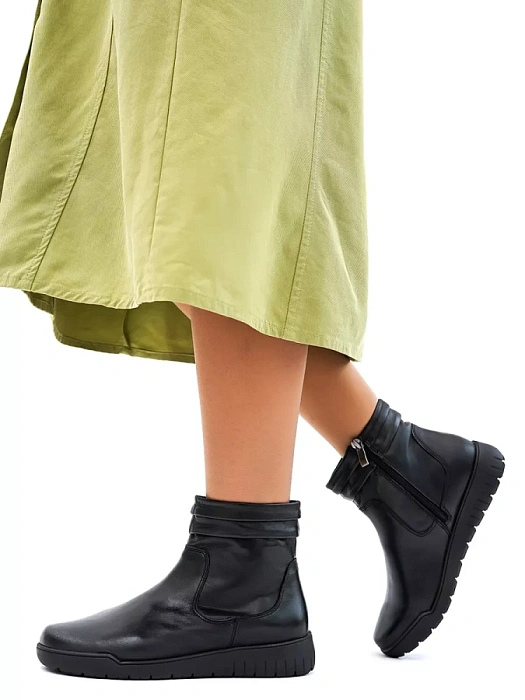 Женские ботинки basic eObuv черные, артикул 9-75308-41-040