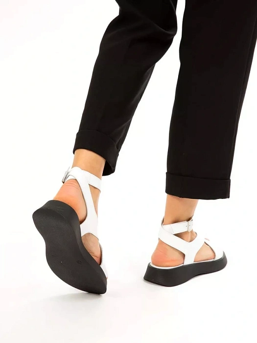 Женские босоножки  eObuv белые, артикул EO-G-120-24-2