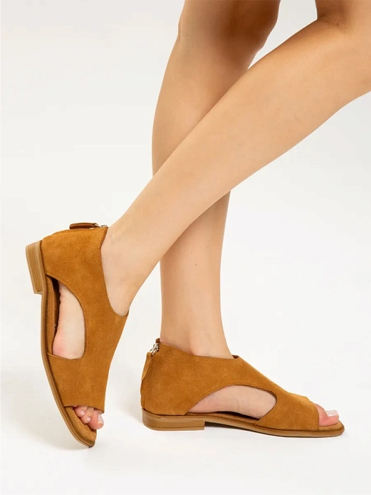 Женские туфли откр. basic eObuv коричневые, артикул D25YS-2290