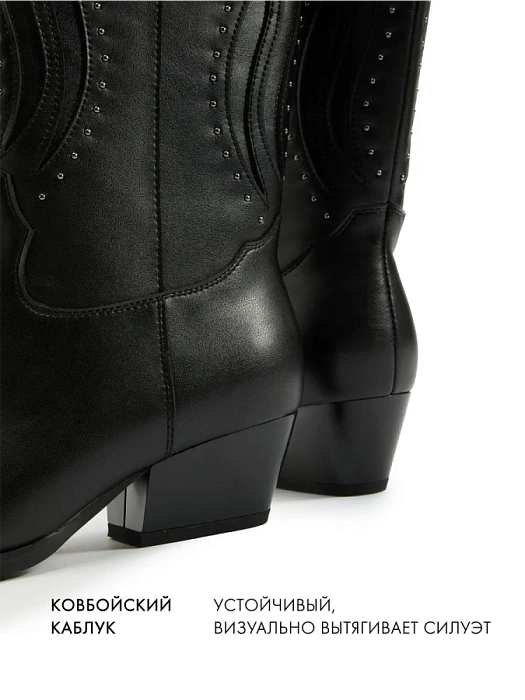 Женские казаки FEDERICA RODARI черные, артикул 4E-3737-909-25W