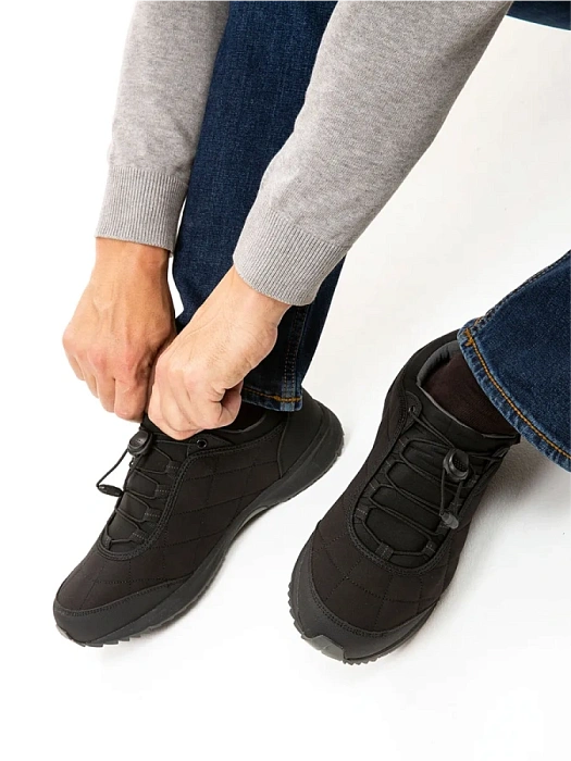 Мужские кроссовки BRUNO RENZONI  черные, артикул 148084/10-01BR