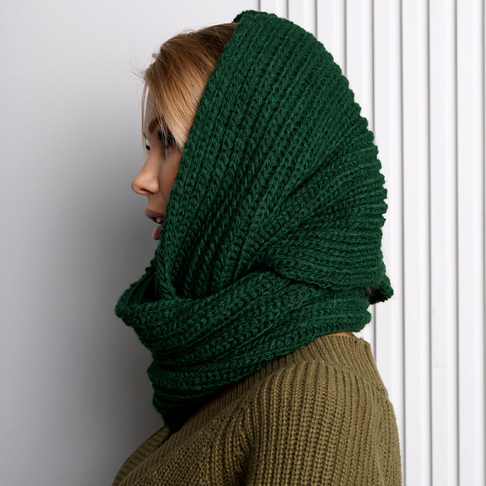 Комплект Головной убор+Аксессуар FEDERICA RODARI, артикул 704/17_D.Green