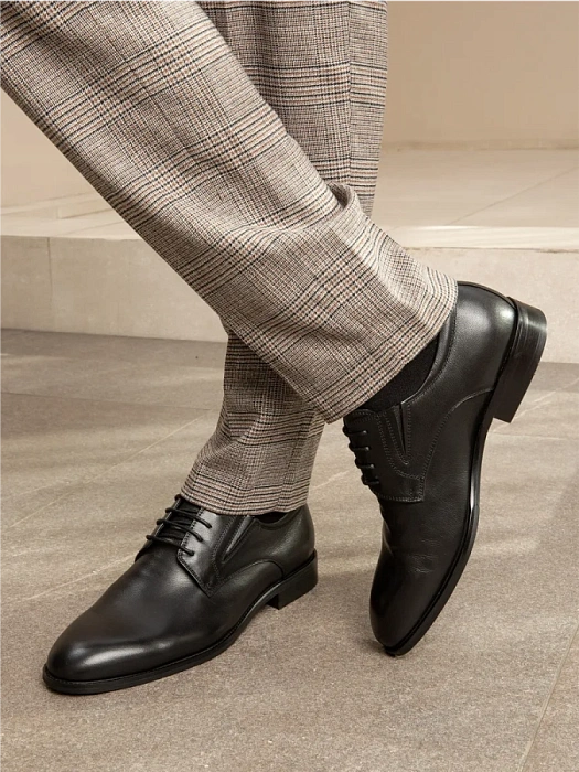 Мужские туфли BRUNO RENZONI  черные, артикул 2465-4-C515