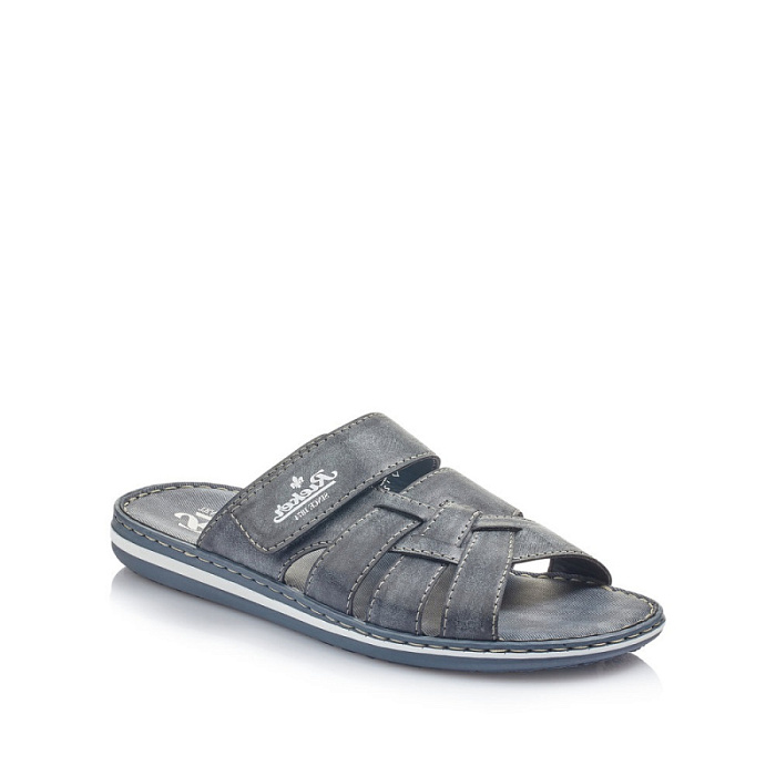 Мужские слайдеры RIEKER синие, артикул 21073-14