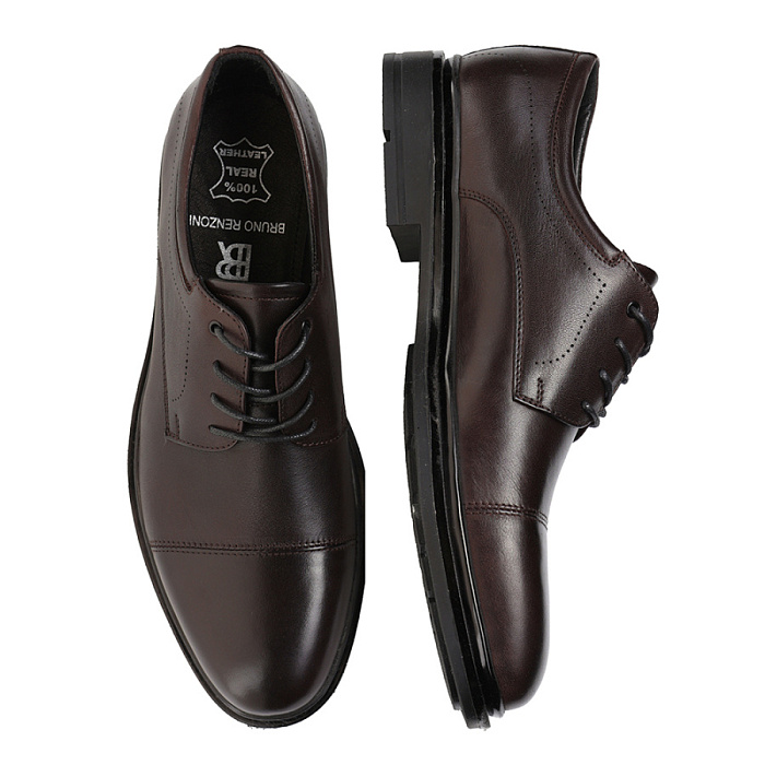 Мужские туфли BRUNO RENZONI  коричневые, артикул 136-1077-148-1
