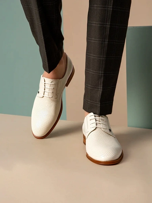 Мужские туфли BRUNO RENZONI  бежевые, артикул 5491B-710B