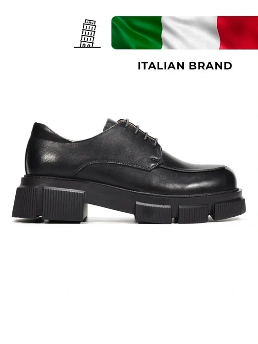 Женские дерби Donna Daniella  черные, артикул 3067-30385-495-1-1