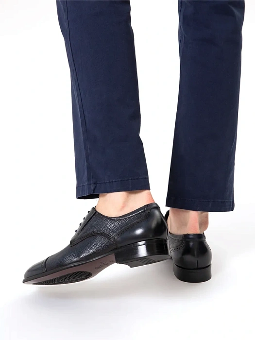 Мужские туфли BRUNO RENZONI  синие, артикул 5526A-707E