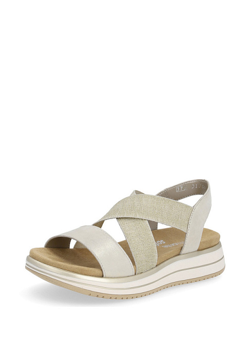 Женские сандалии REMONTE золотые, артикул D1J50-90