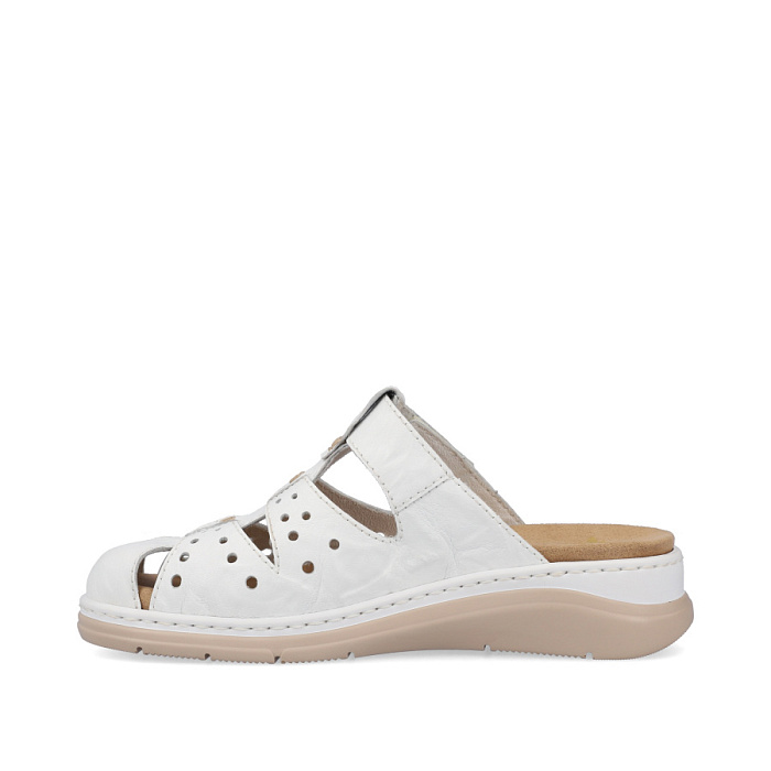 Женские сабо RIEKER белые, артикул V9256-80