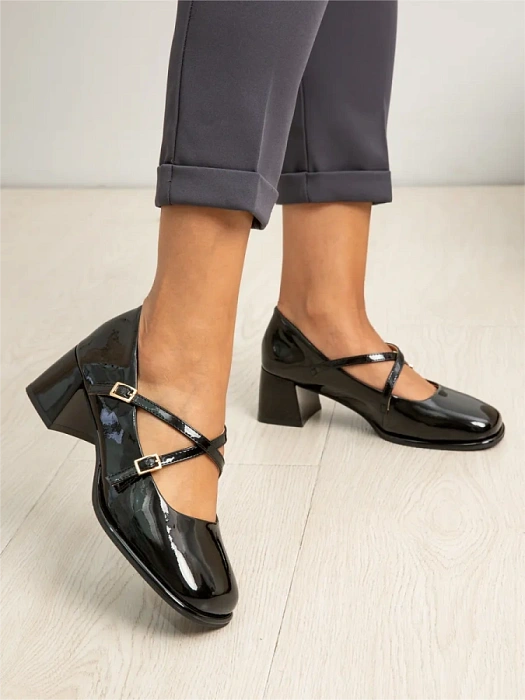 Женские туфли eObuv черные, артикул MKS24-BWLM3-030B