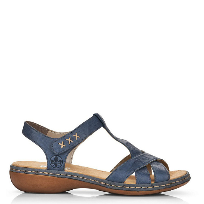 Женские сандалии RIEKER синие, артикул 65919-12